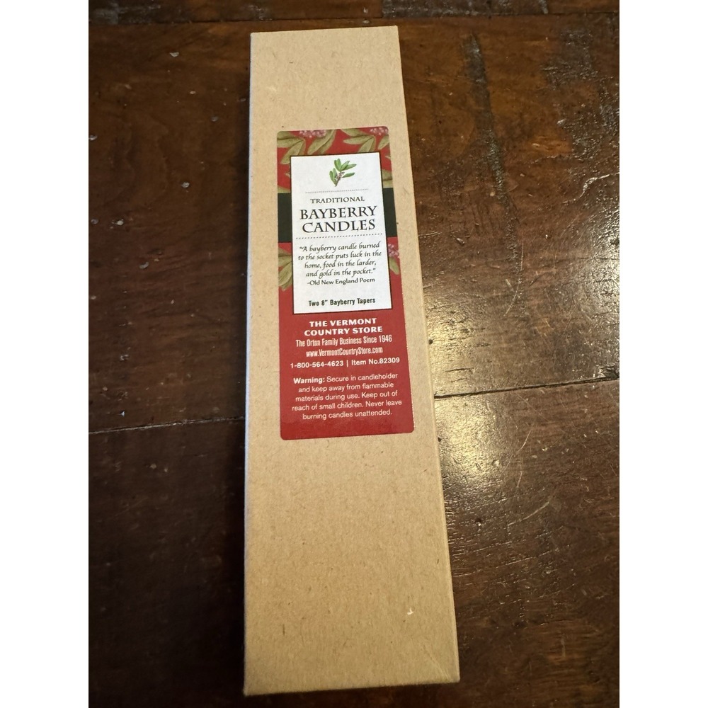 Vermont Country Store Traditional Bayberry Taper Candles‎ - Pair of 8" Tapers - Picture 4 of 4